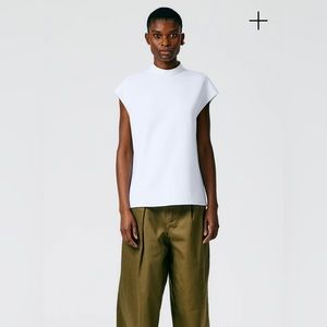 TIBI NWT mock neck crepe top size M
